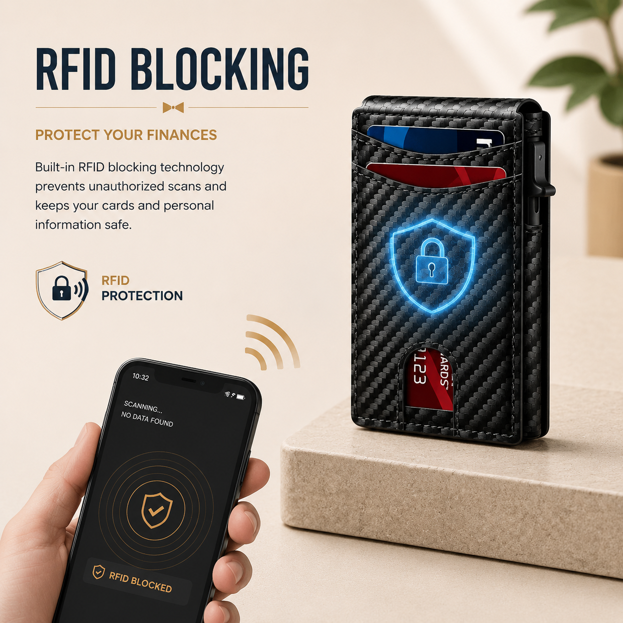 🎁 The Perfect Father's Day Gift for Dad💼Premium RFID Blocking Wallet with Quick Card Access & ID Window