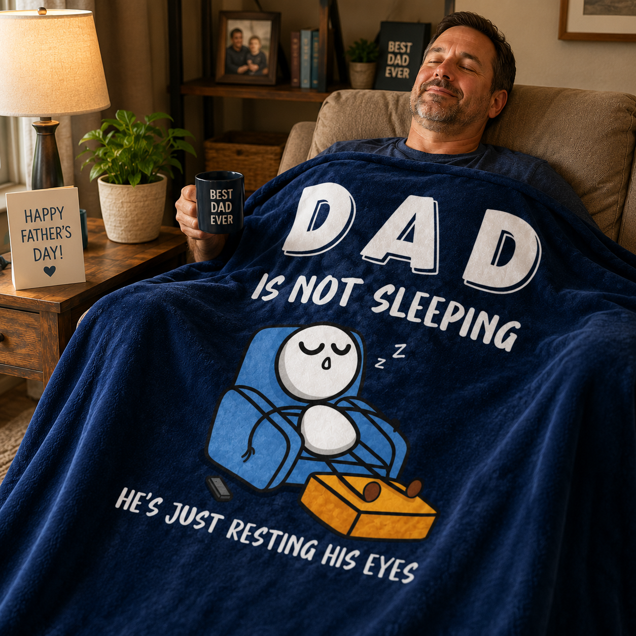 🔥Father’s Day 70% Off🔥Dad Is Not Sleeping Funny Flannel Blanket