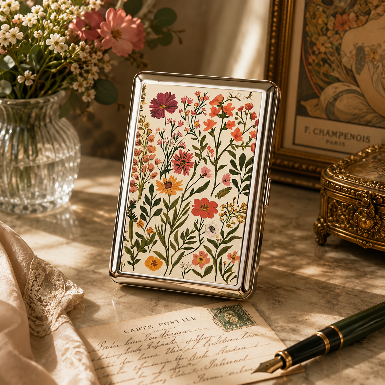 🔥 Limited Time 70% OFF💳 Vintage Art Deco Card & Cash Case — RFID Protection 🖤🔒