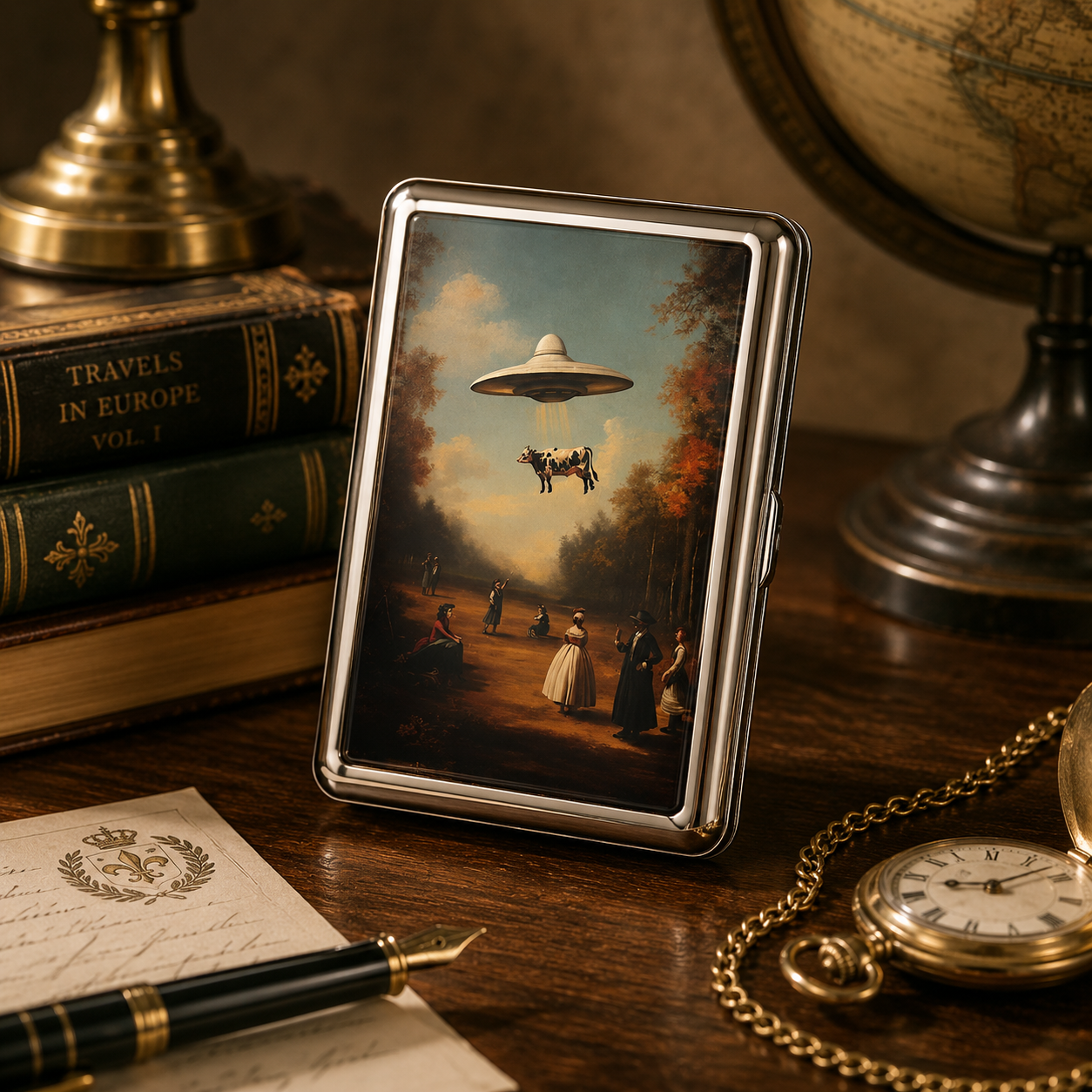 🔥 Limited Time 70% OFF💳 Vintage Art Deco Card & Cash Case — RFID Protection 🖤🔒
