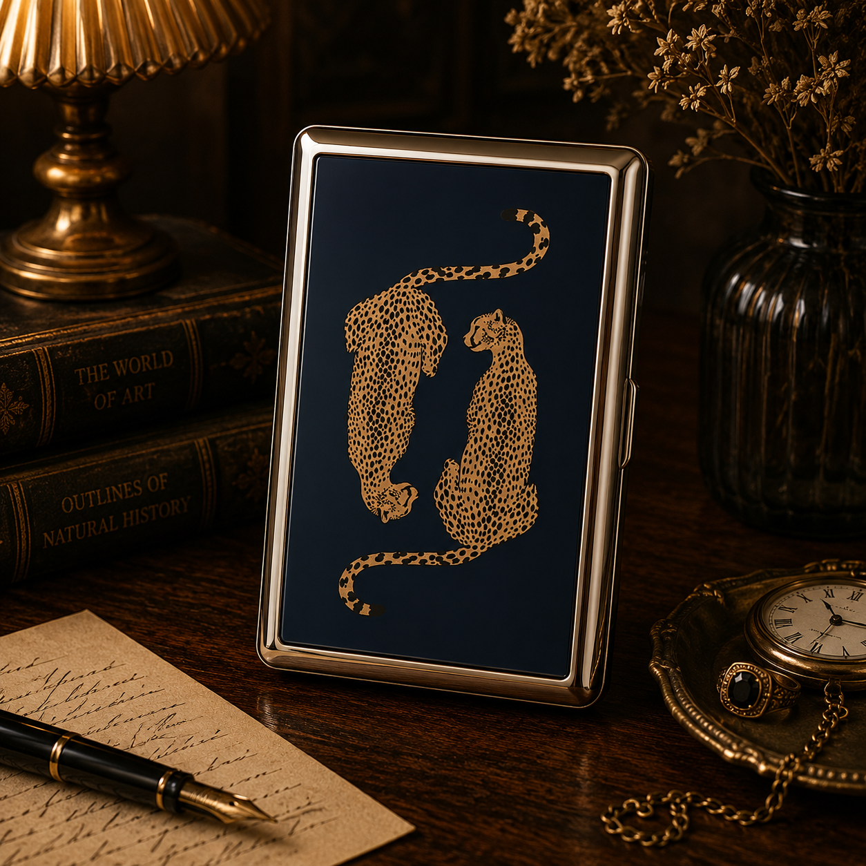 🔥 Limited Time 70% OFF💳 Vintage Art Deco Card & Cash Case — RFID Protection 🖤🔒