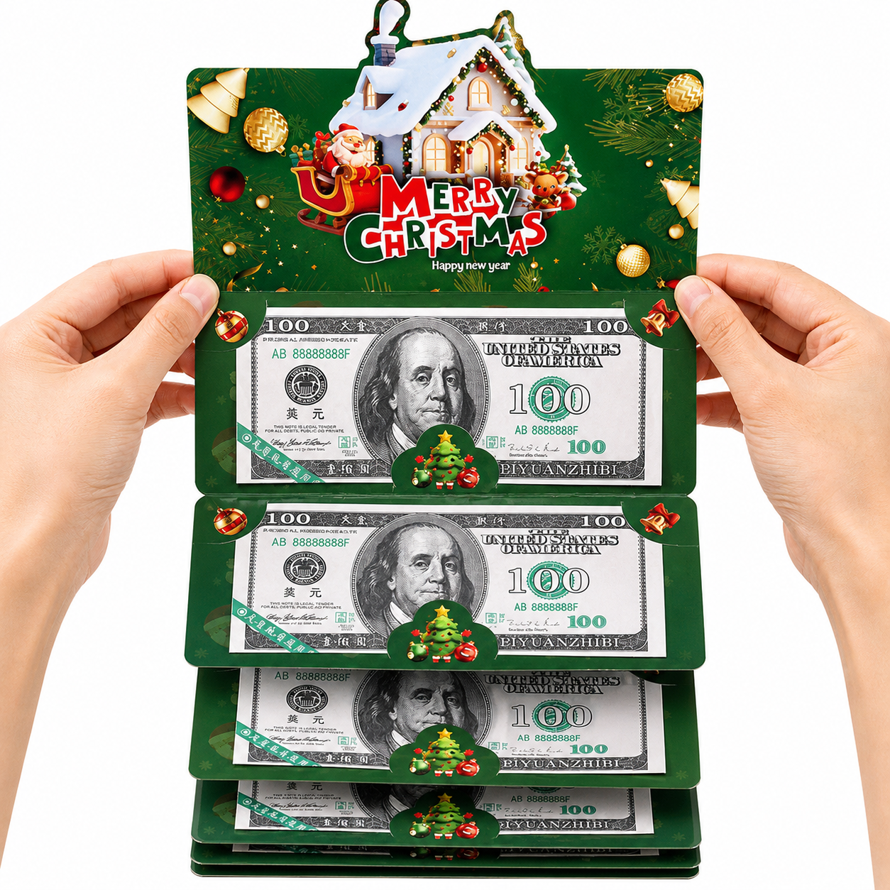 🏆Flash Sale⚡ 50K+ SOLD! Almost Gone-🎅💸Christmas Cash Gift Envelope– A creative way to give cash this Christmas!