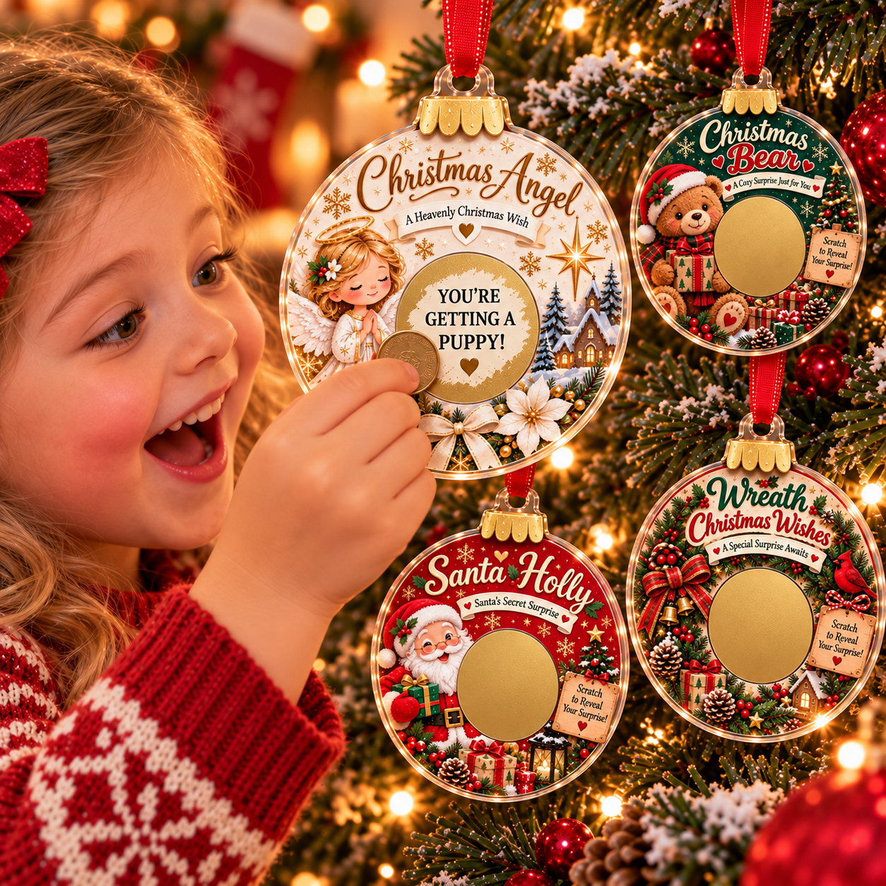 Scratch to Reveal Christmas Surprise Ornament