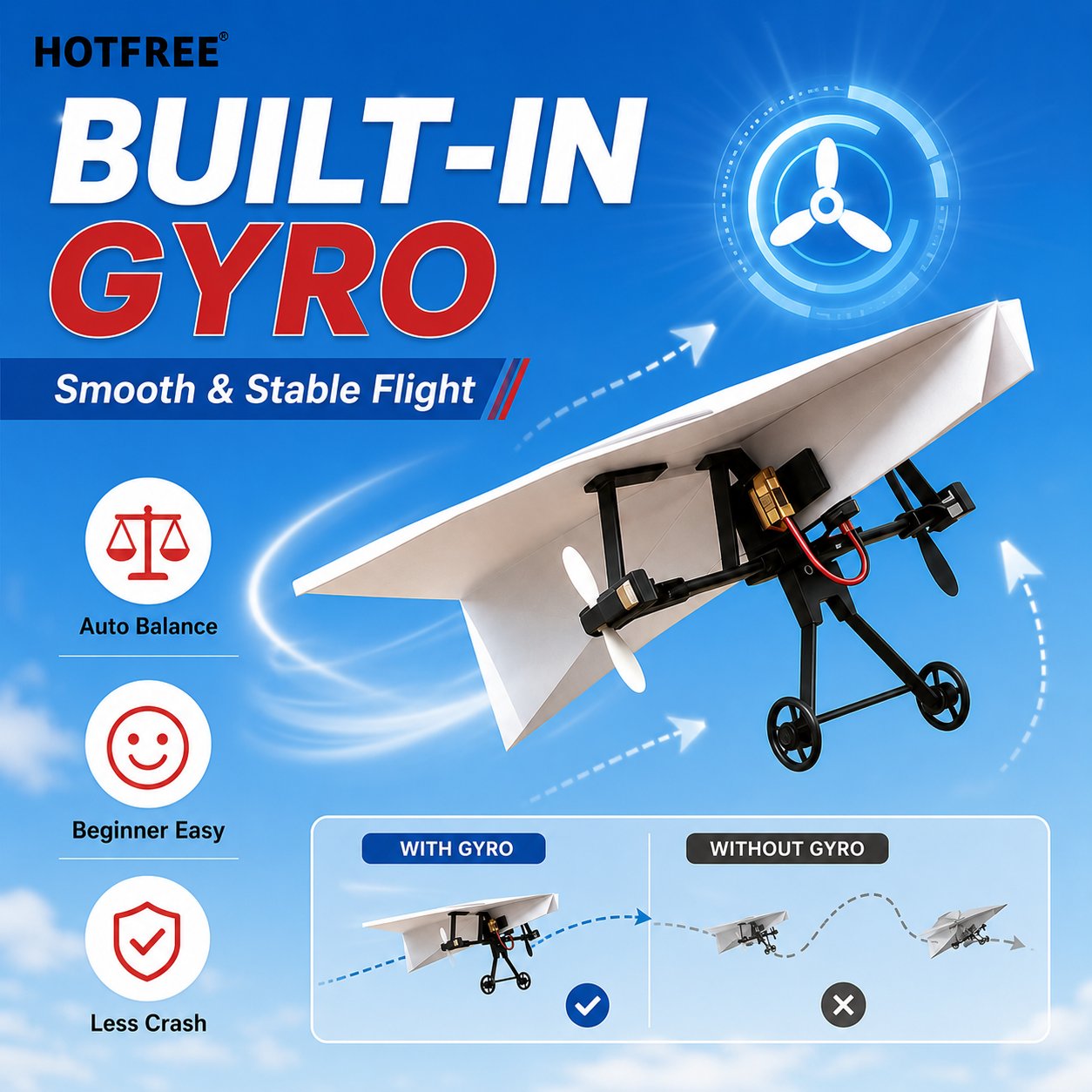🔥Last Day 70% OFF🔥-✈️ Hotfree RC Paper Airplane Kit | Master the Skies