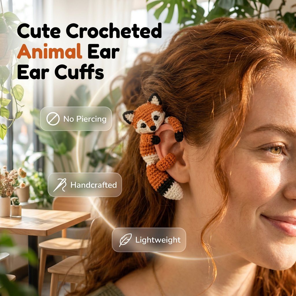 🔥LAST DAY 70% OFF-🦊Crocheted Animal Ear Cuffs