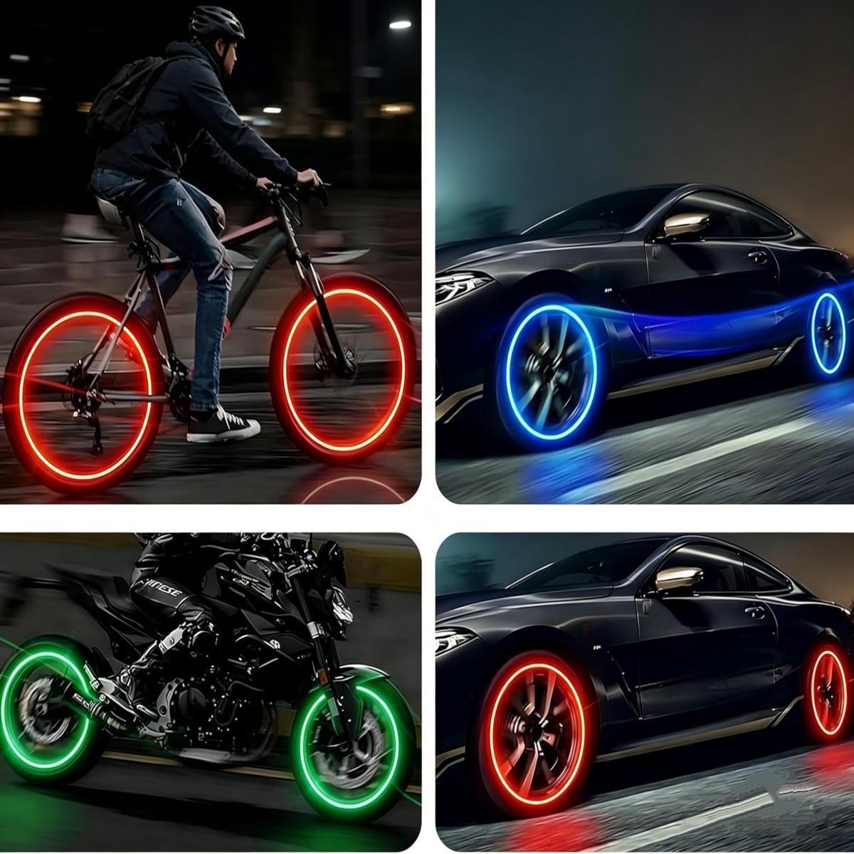 🔥LAST DAY 50% OFF✨ Vibration-Sensitive LED Tire Valve Caps🏎️