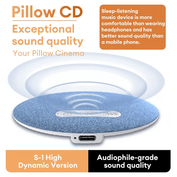 🏆Valentine’s Sale 49% OFF 🔥Thin Bluetooth Pillow Speaker with Bluetooth 6.0 - Bone Conduction Technology