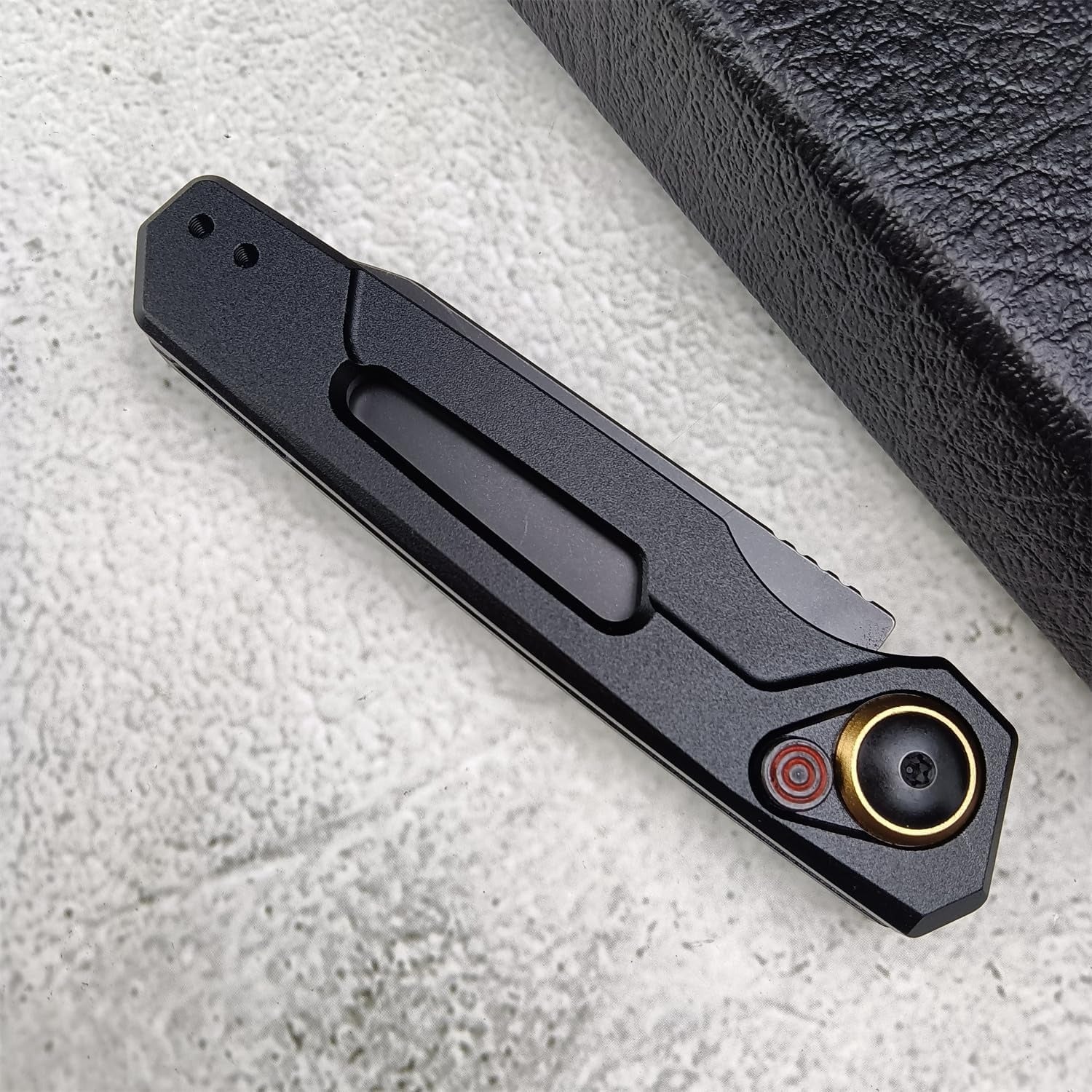 ⚔️Spring-Assist Button Lock Folding Blade 7550 — Stainless Steel