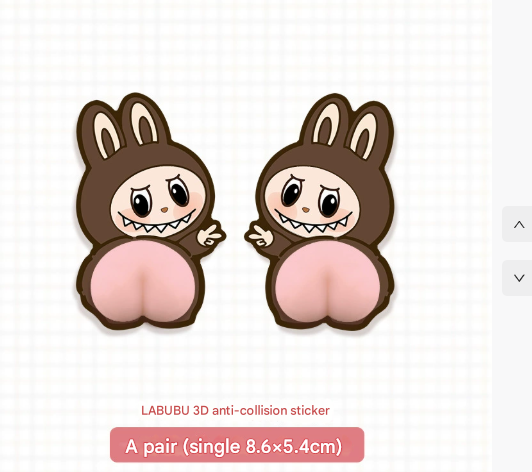 Anti-collision pads with a playful monster look