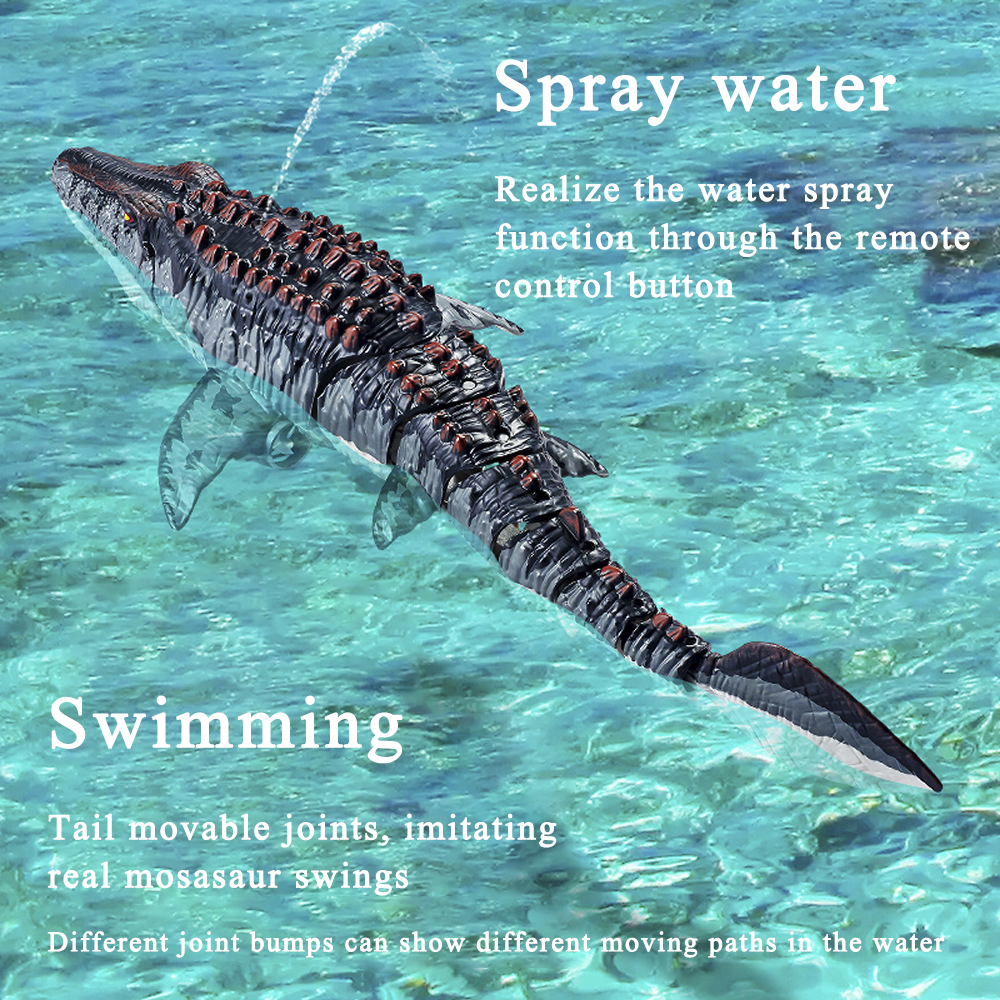 2.4GHz wireless charging remote control simulation Mosasaurus water toy