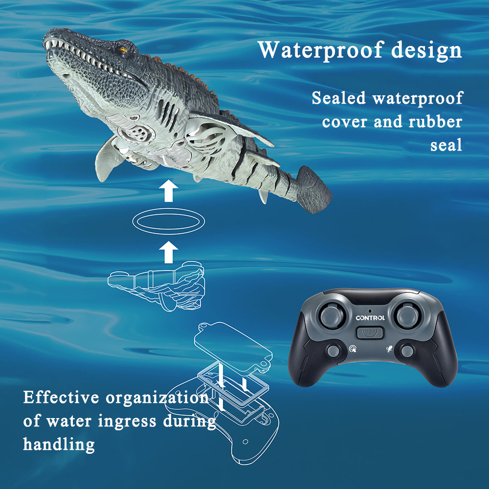 2.4GHz wireless charging remote control simulation Mosasaurus water toy