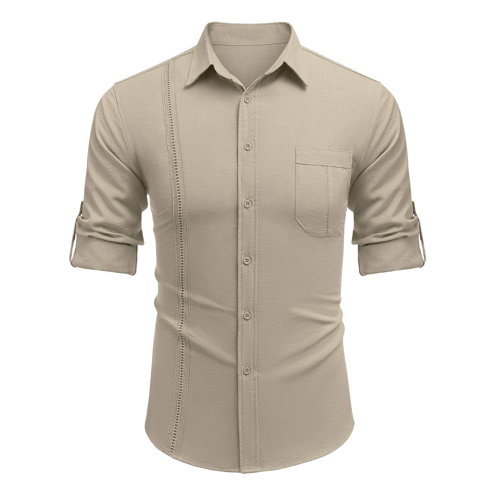 🔥Summer new 60% OFF🔥 Men's cotton linen lace short sleeve shirt