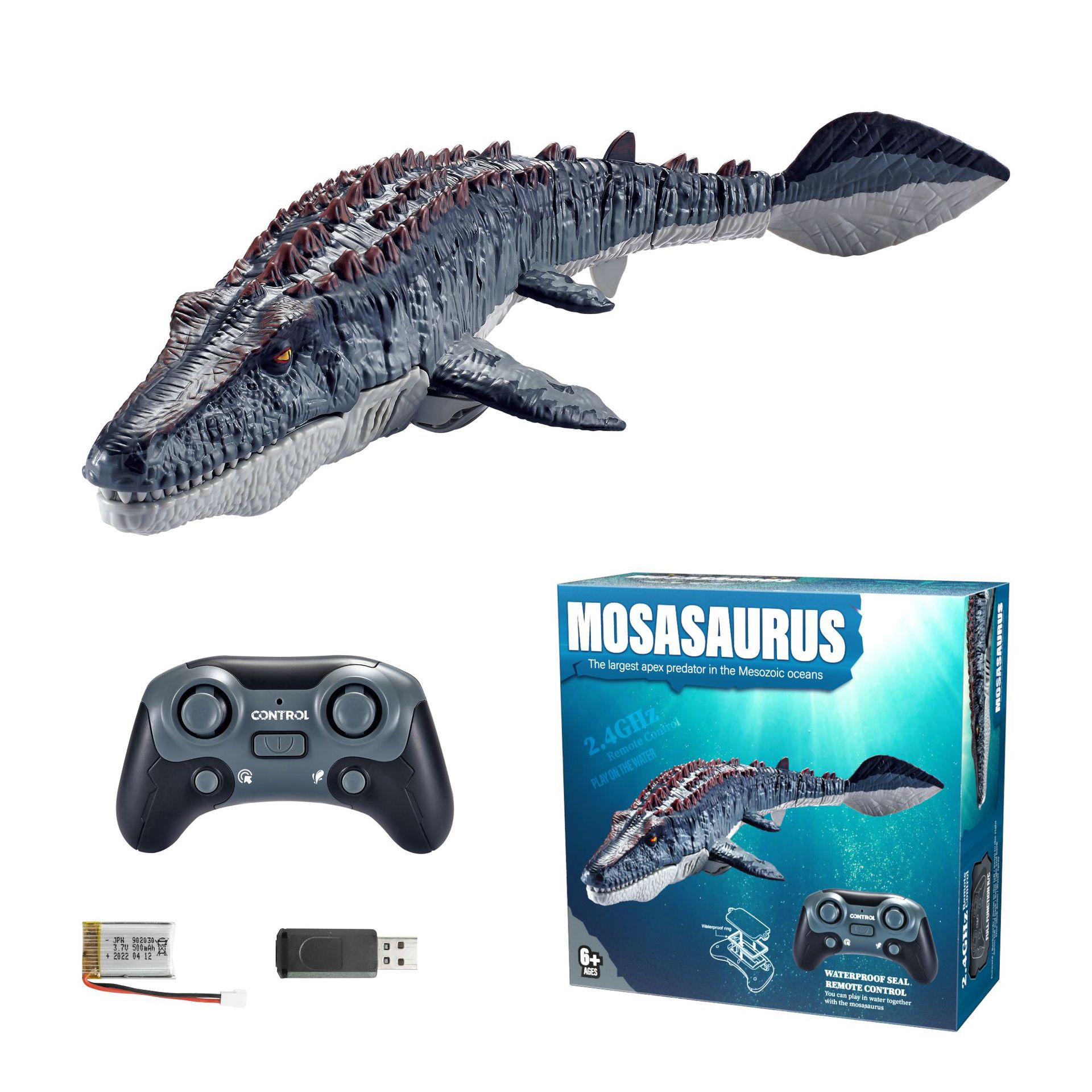 2.4GHz wireless charging remote control simulation Mosasaurus water to