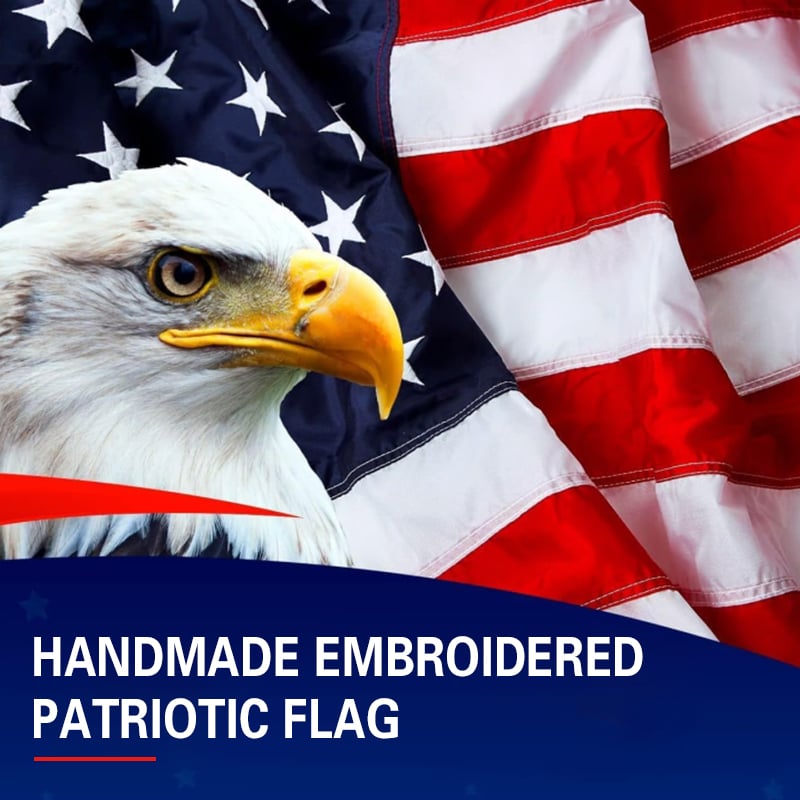 🔥Last Day 49% OFF✨Handmade Embroidered American Flag