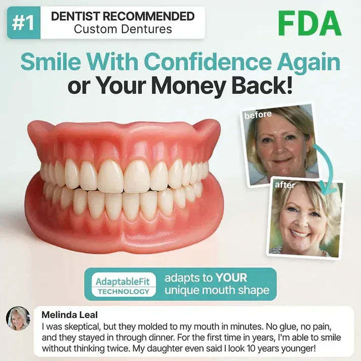 🦷 Yagoo™ Medical Full Dentures | Secure fit and no slippage, recreating the chewing experience of natural teeth!
