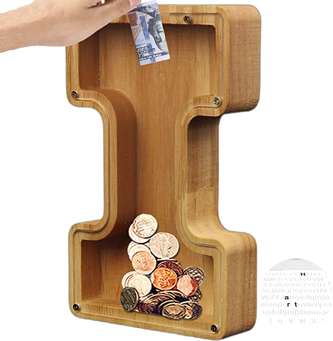 🎁Best Children's Gift-💰👪 26 Letters personalized-wooden-letter-piggy-bank