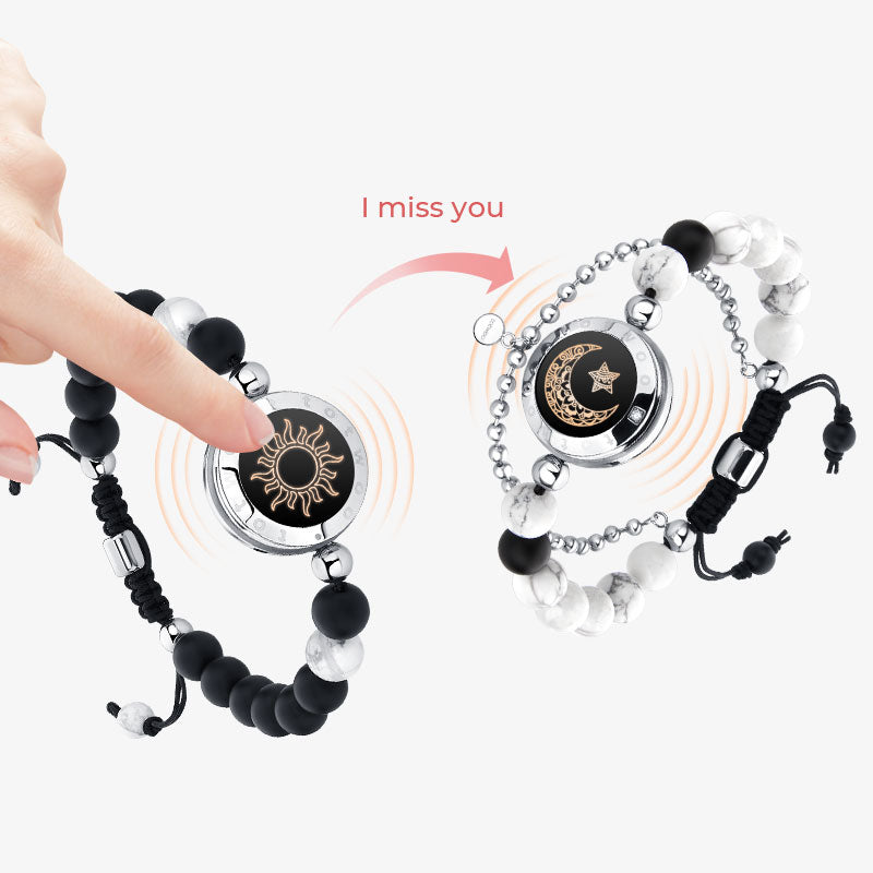 Sun&Moon Touch Bracelets with Matching Beads