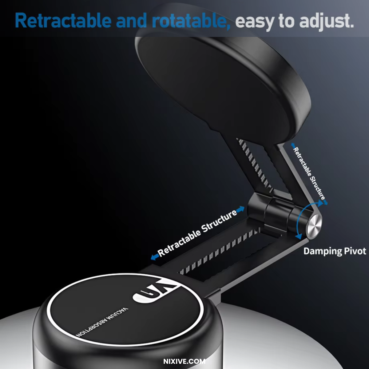 【Vacuum Adsorption】Flexible car phone holder