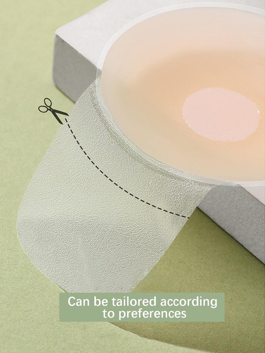 2pcs/set, silicone invisible bra lift, skin color. Suitable for wedding, backless tops, with anti-drooping, push-up, anti-exposure and anti-bump functions