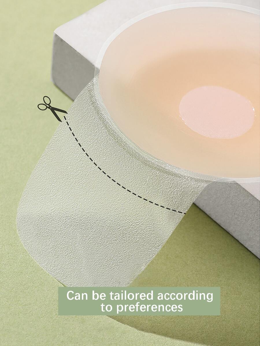 2pcs/set, silicone invisible bra lift, skin color. Suitable for wedding, backless tops, with anti-drooping, push-up, anti-exposure and anti-bump functions