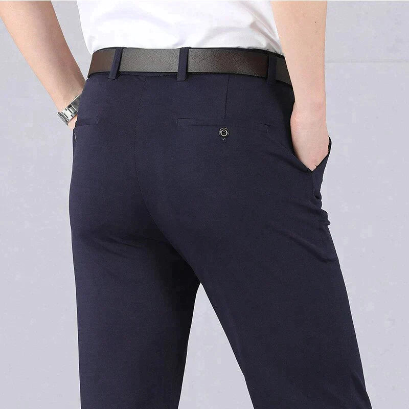 Classic high-waisted trousers for men