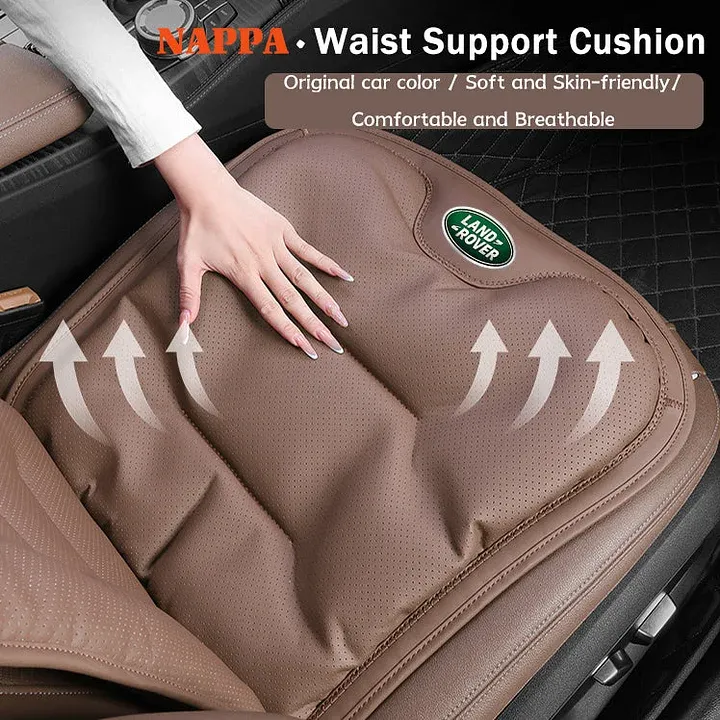 Car Seat Cushion Premium Nappa Leather Comfortable Seat Back