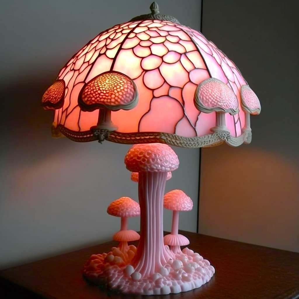 🔥Last day discount-75%Off🔥Mushroom Stained Glass Plant Series Table Lamp(Buy 2 Free Shipping)