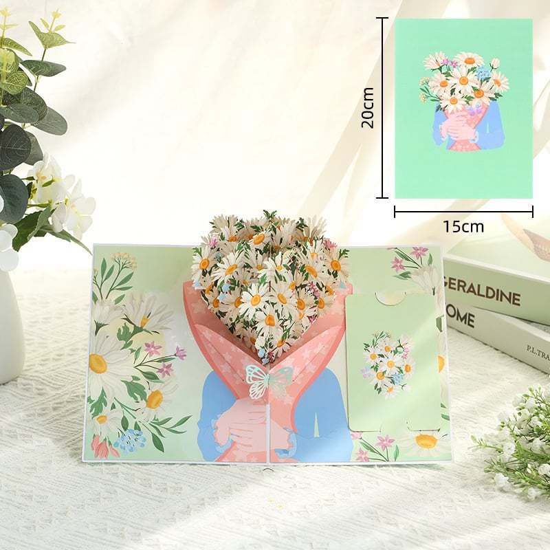 🌹Last Day 49% OFF🎁 Pop Up Flower Bouquet Valentine’s Day card