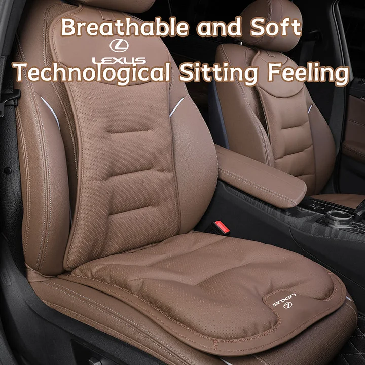 Car Seat Cushion Premium Nappa Leather Comfortable Seat Back