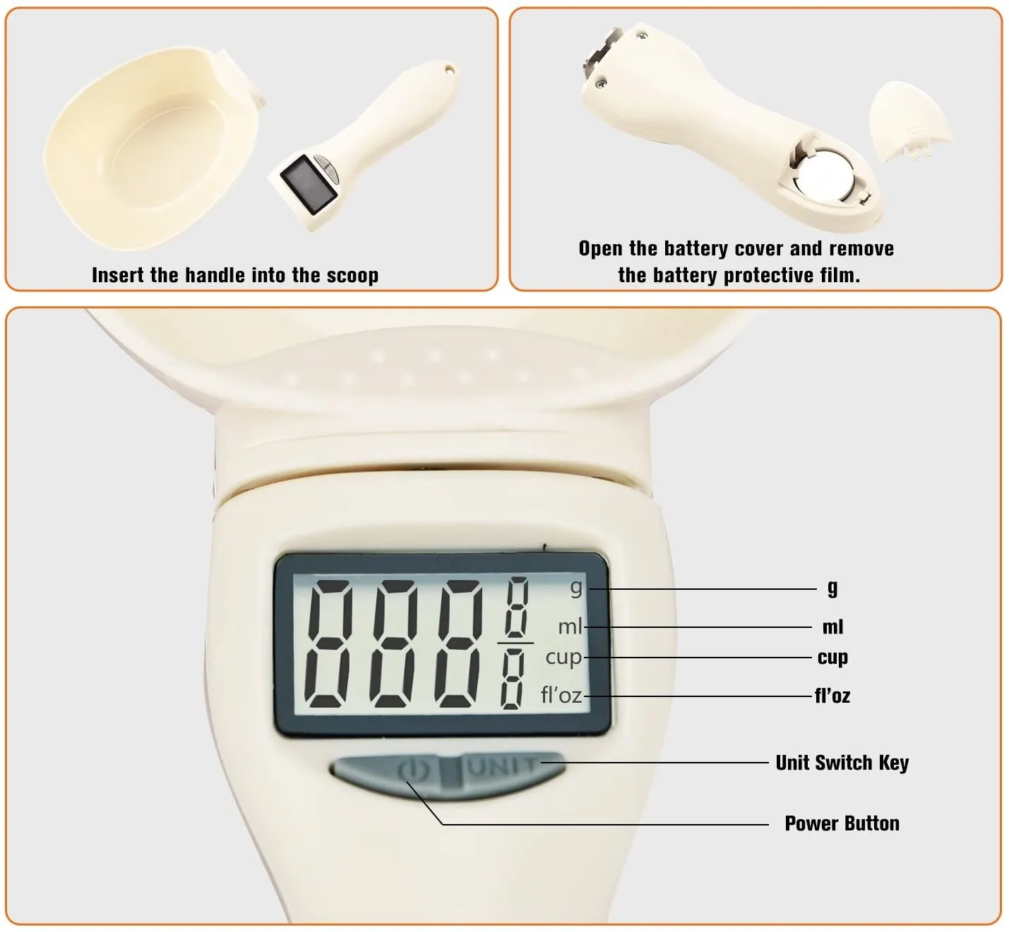 🏆LAST DAY 49% OFF🎁2-in-1 Food Measuring Scoop Scale