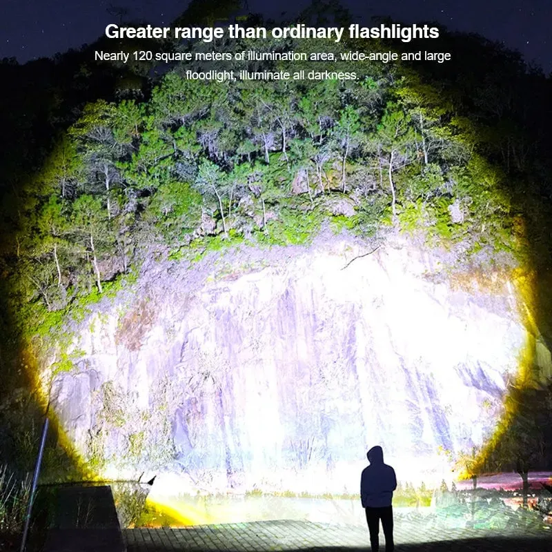 🔥Promotion - 49% OFF🔥LED Rechargeable Tactical Laser Flashlight 80000 High Lumens