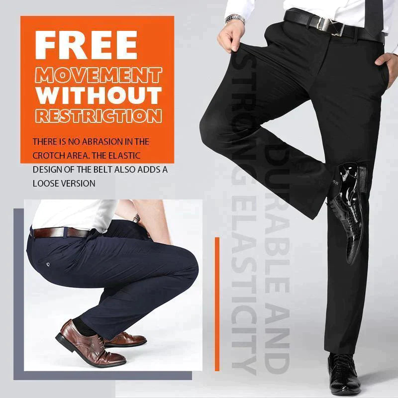 Classic high-waisted trousers for men