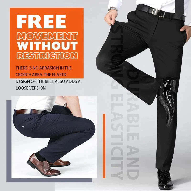 Classic high-waisted trousers for men
