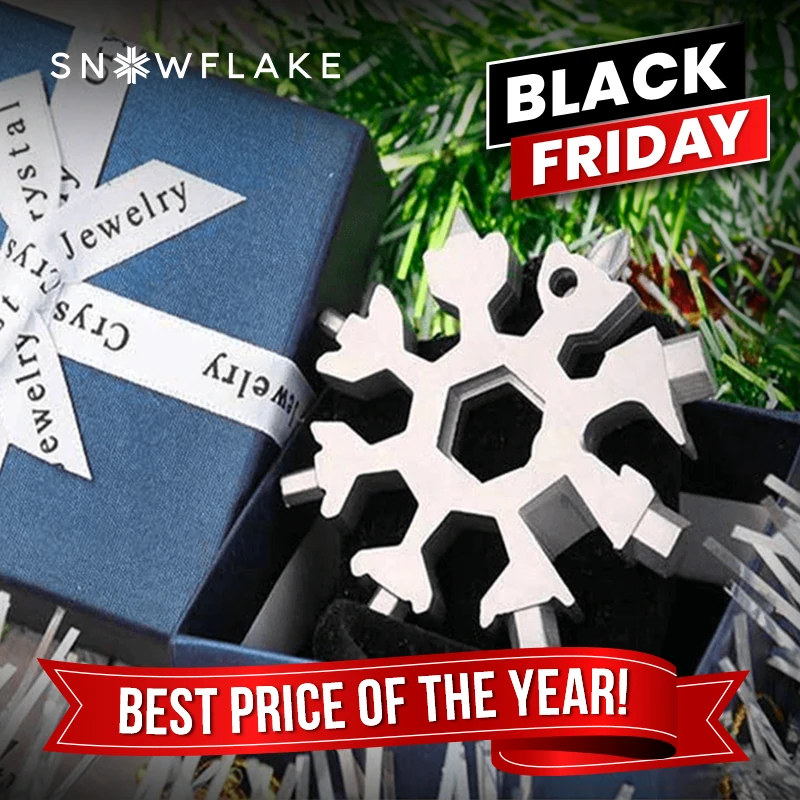 Snowflake - MultiTool 18-in-1 Stainless Steel Portable for Outdoor Adventure❄️