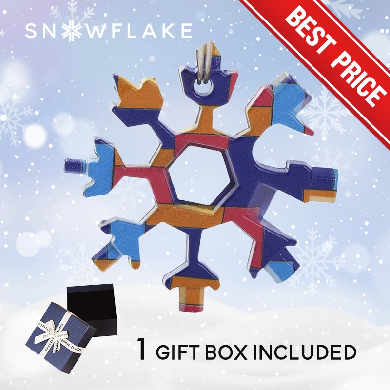 Snowflake - MultiTool 18-in-1 Stainless Steel Portable for Outdoor Adventure❄️