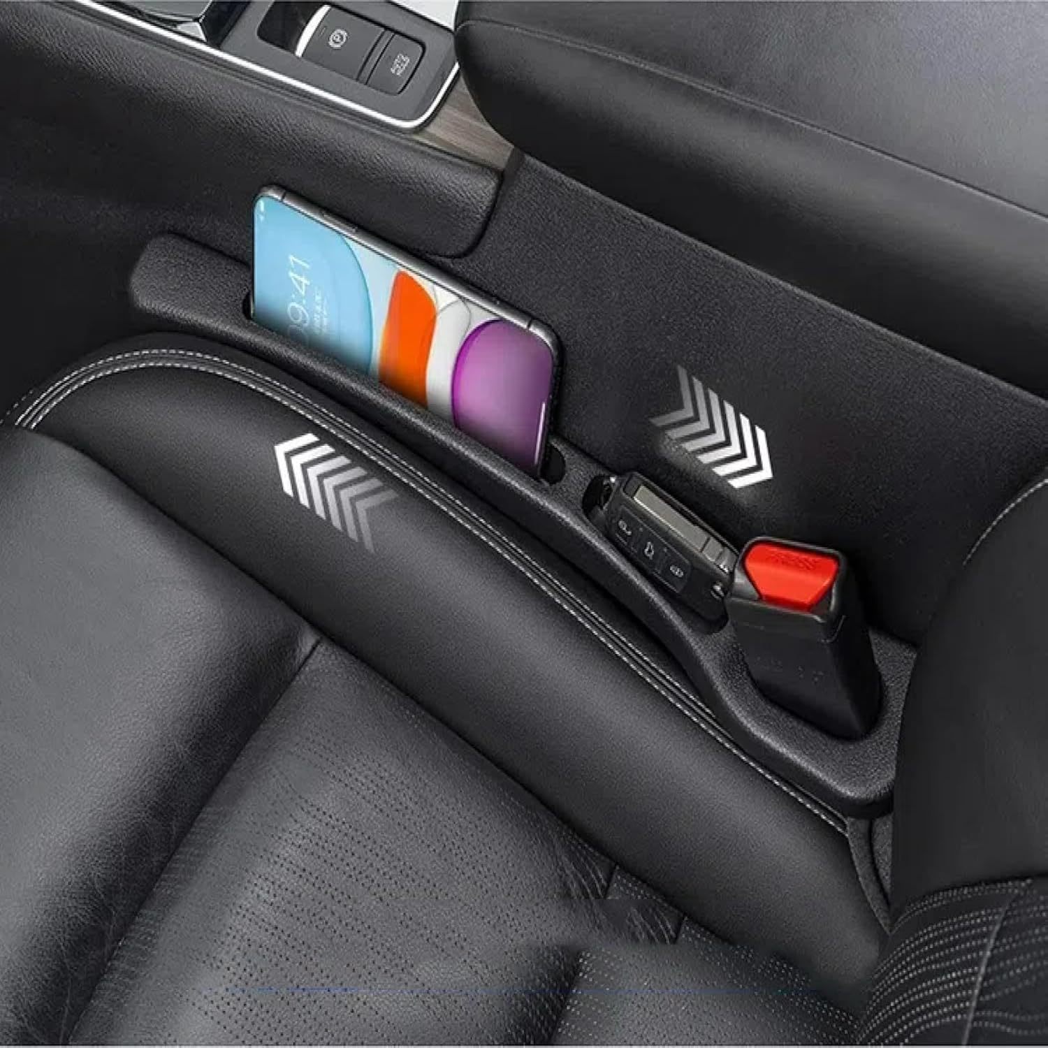 Dual-Slot Car Seat Gap Organizer 🚗 — No More Lost Items 😱, All Within Reach ✋