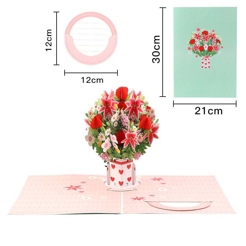 🌹Last Day 49% OFF🎁 Pop Up Flower Bouquet Valentine’s Day card