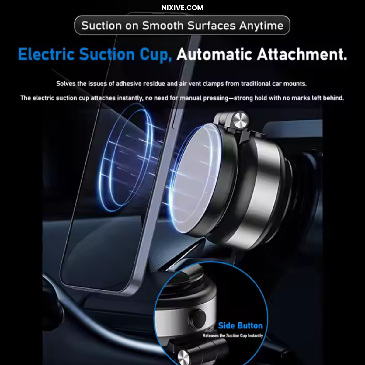 【Vacuum Adsorption】Flexible car phone holder