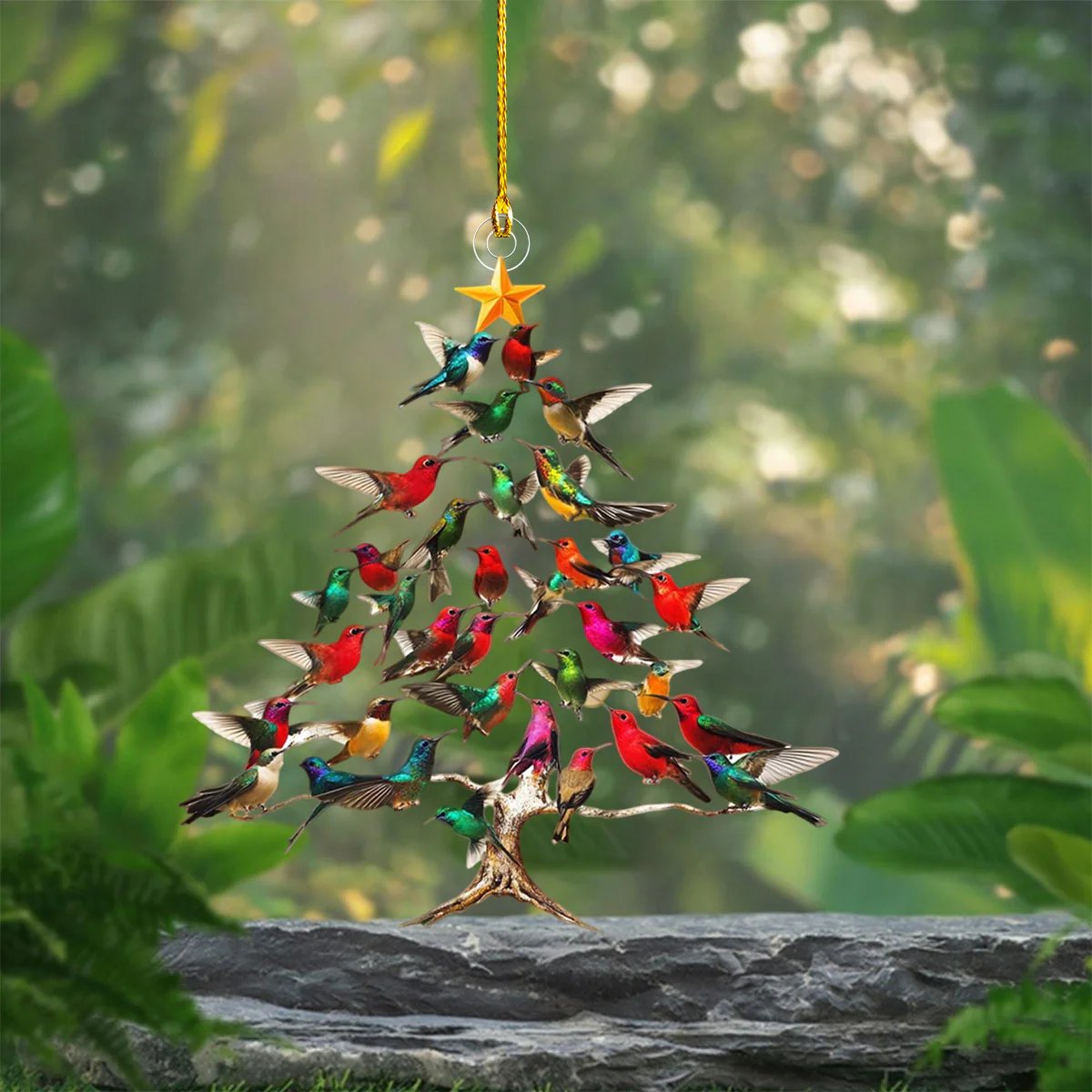 🐦🎄Hummingbird Christmas 3D Acrylic Ornament