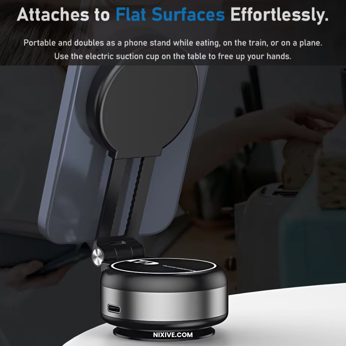 【Vacuum Adsorption】Flexible car phone holder