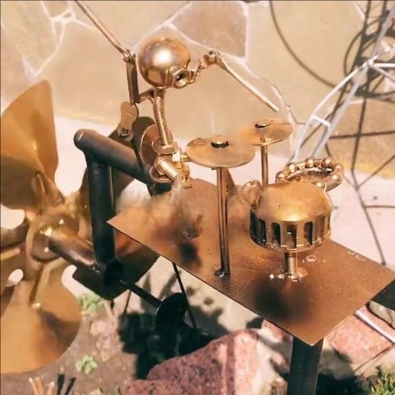 🔥Last Day: 50% OFF🔥🥁Handmade Metal Drummer Windmill