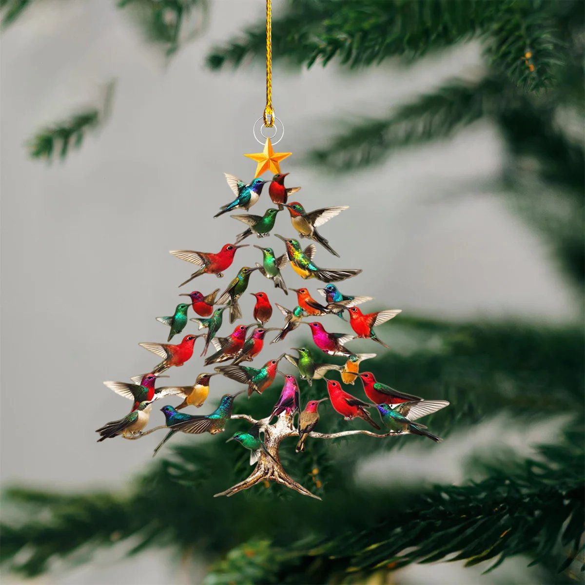 🐦🎄Hummingbird Christmas 3D Acrylic Ornament