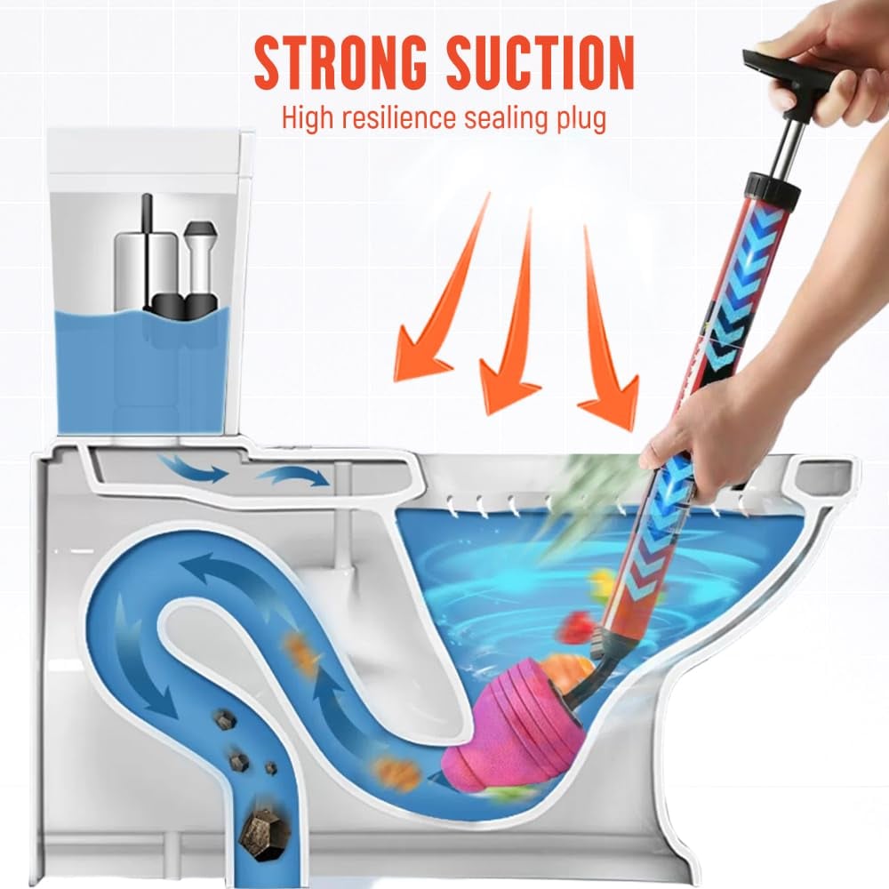 🏆LAST DAY SALE 🔥High Pressure Toilet Unblock a Shot— No Plumber, No Chemicals