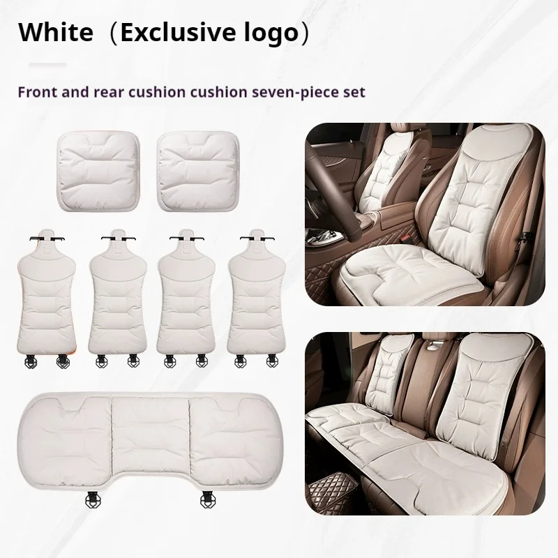 Car Seat Cushion Premium Nappa Leather Comfortable Seat Back