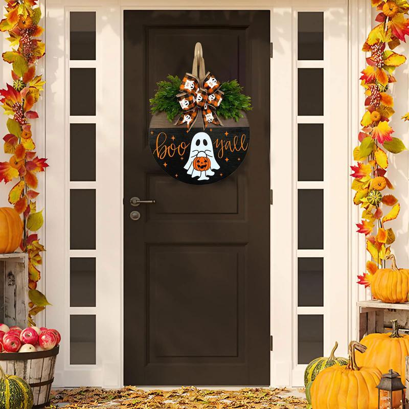🔥Pumpkin Boo Halloween Welcome Sign for Front Door