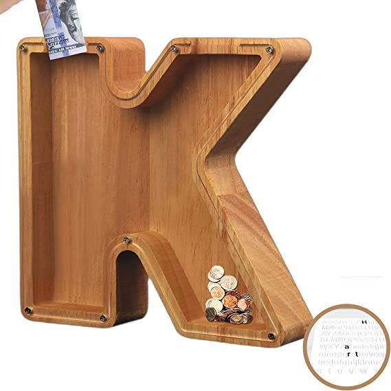 🎁Best Children's Gift-💰👪 26 Letters personalized-wooden-letter-piggy-bank