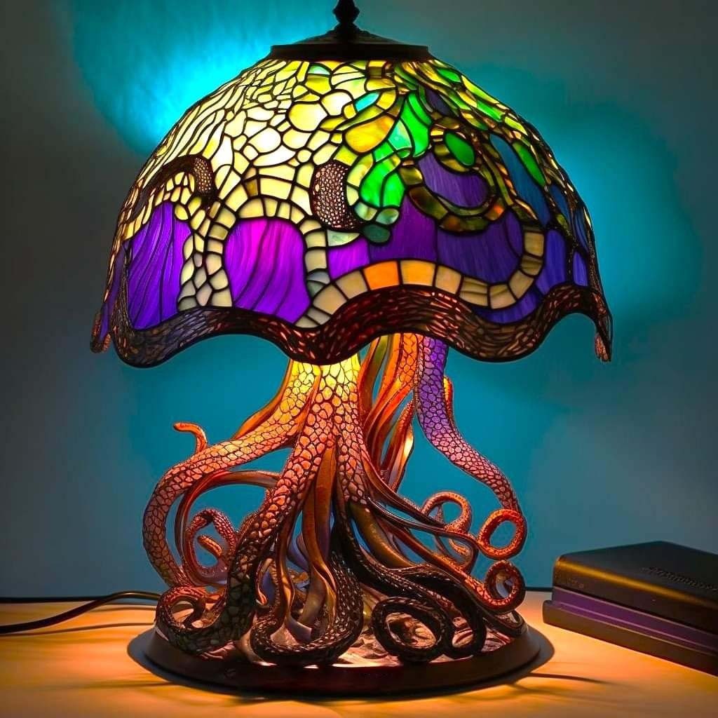 🔥Last day discount-75%Off🔥Mushroom Stained Glass Plant Series Table Lamp(Buy 2 Free Shipping)
