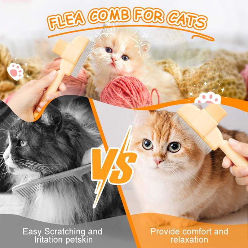 🔥Self-cleaning Pet Flea Comb Grooming Brush