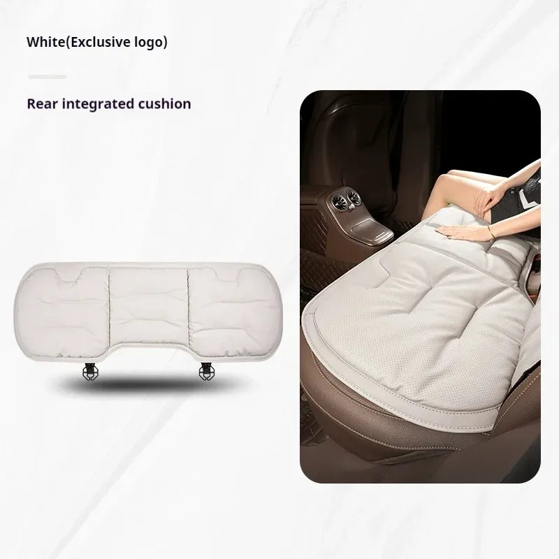 Car Seat Cushion Premium Nappa Leather Comfortable Seat Back