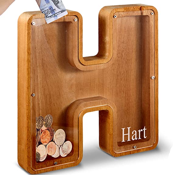 🎁Best Children's Gift-💰👪 26 Letters personalized-wooden-letter-piggy-bank